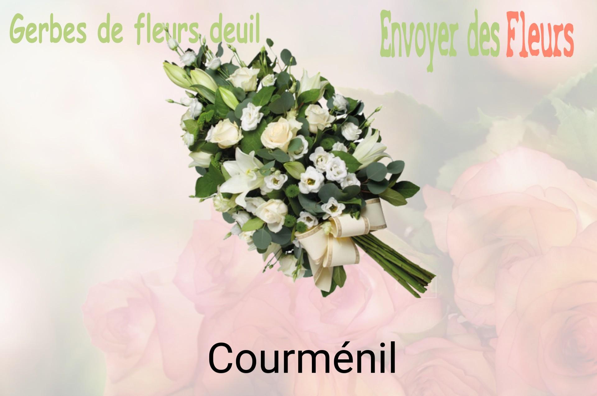 Gerbe de fleurs de deuil livrée à Courménil